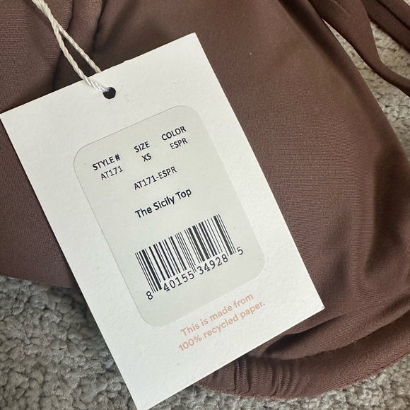 Andie Swim Bundle of 4 Bikini Tops Caicos String Sicily Lavender Snakeskin XS - Picture 4 of 6